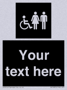 Custom information: black panel disabled female and male